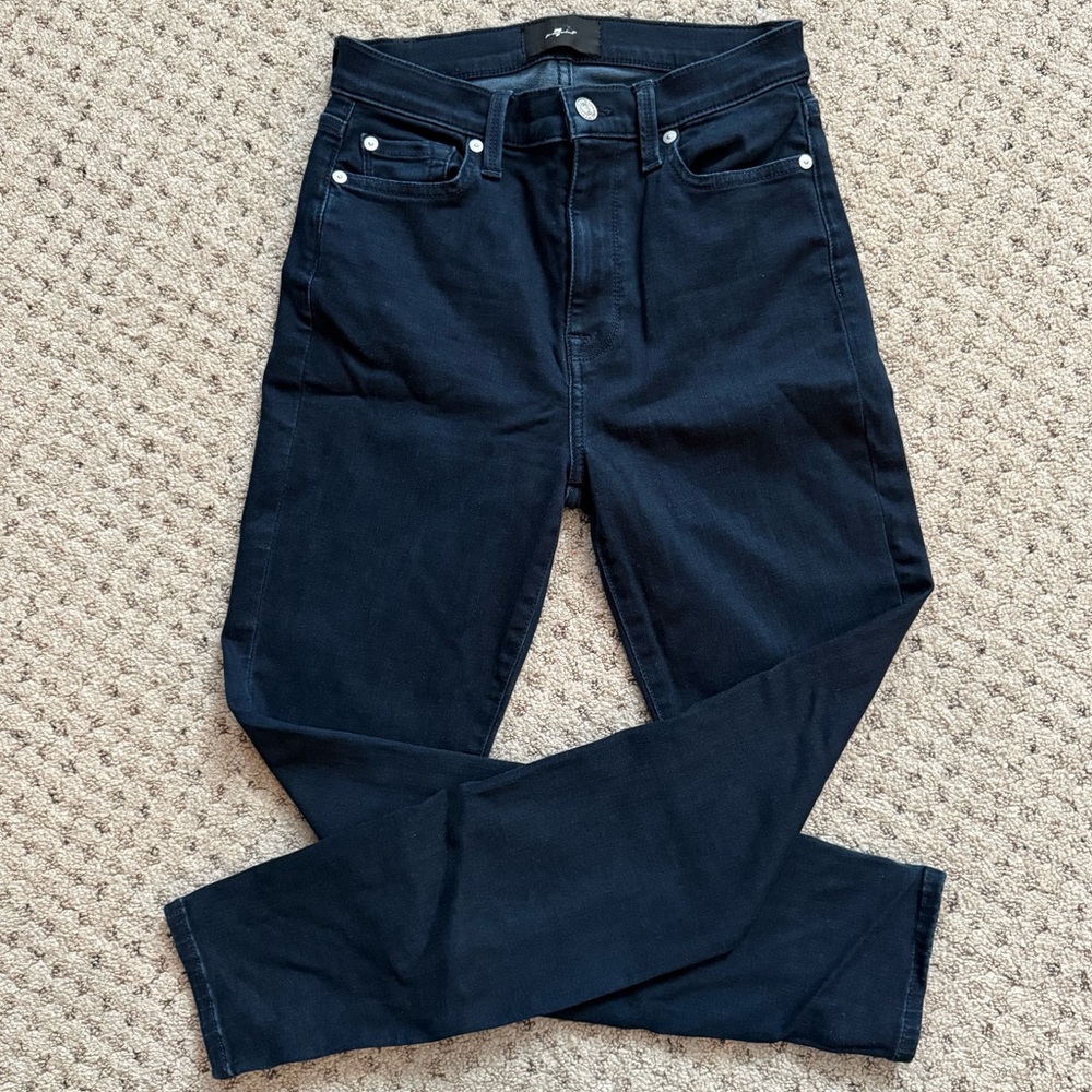 7 For All Mankind the high waist ankle skinny jeans